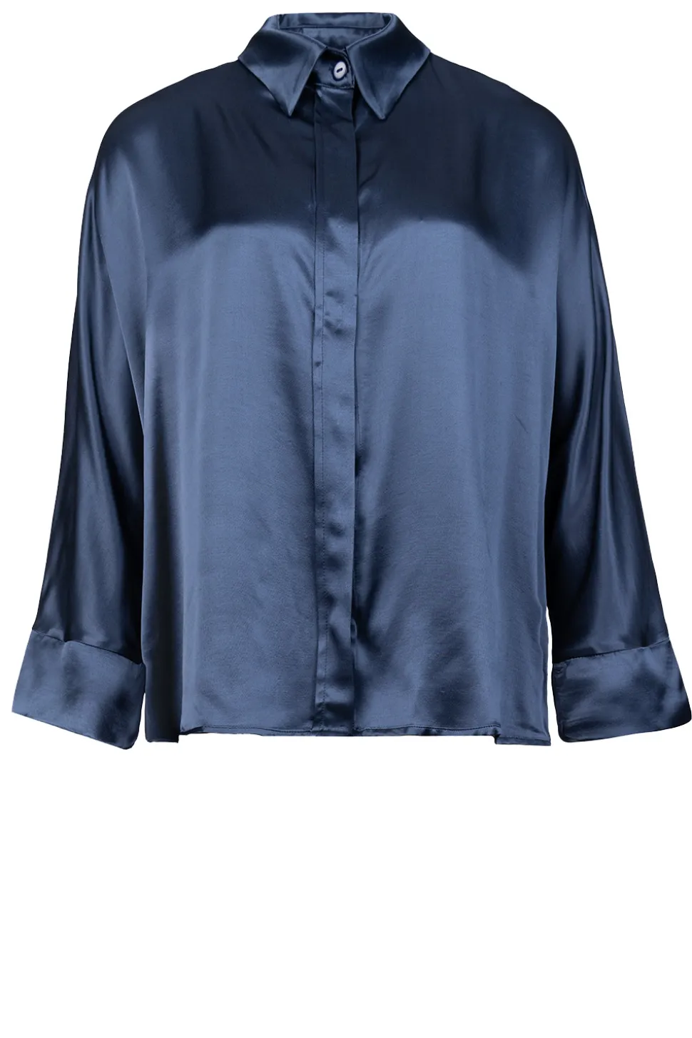Satin Blouse Maia | Blue... | Greek Archaic Kori | Little Soho