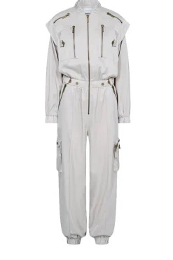 Satin Cargo Jumpsuit Vianna | Natural... | Copenhagen Muse | Little Soho