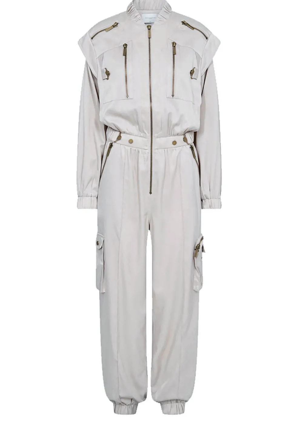 Satin Cargo Jumpsuit Vianna | Natural... | Copenhagen Muse | Little Soho