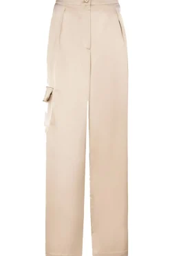 Satin Cargo Pants Harlow | Beige... | Dante 6 | Little Soho