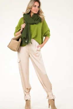 Satin Cargo Pants Harlow | Beige... | Dante 6 | Little Soho