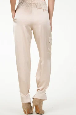 Satin Cargo Pants Harlow | Beige... | Dante 6 | Little Soho