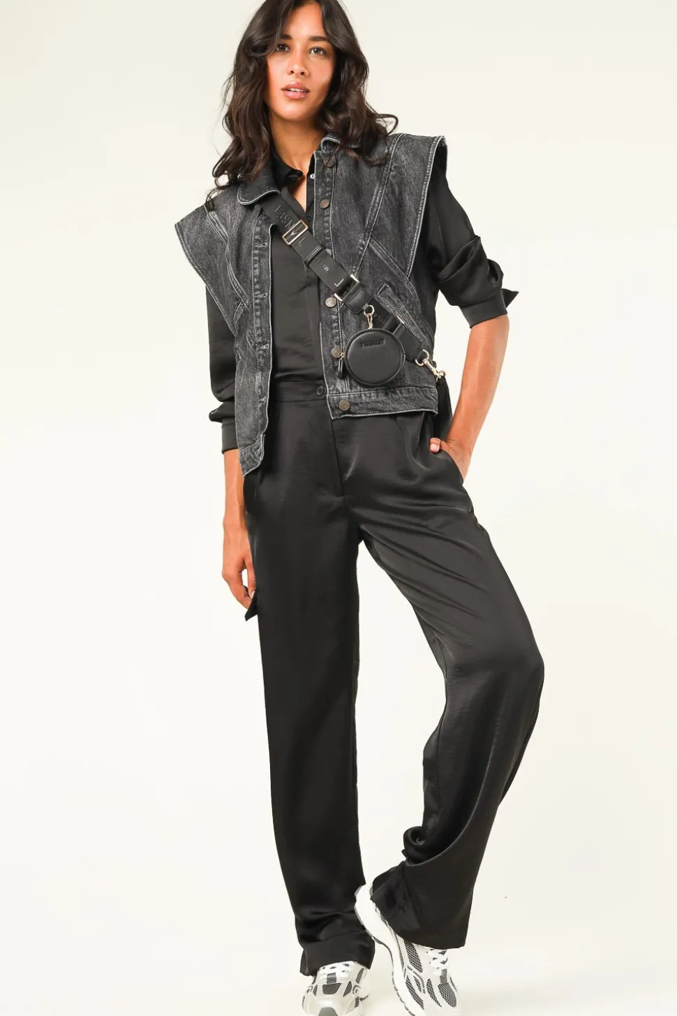 Satin Cargo Pants Harlow | Black... | Dante 6 | Little Soho