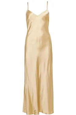 Satin Dress Zena | Gold... | Greek Archaic Kori | Little Soho