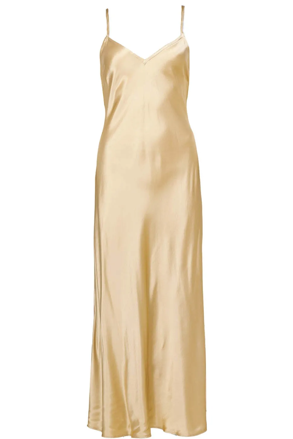 Satin Dress Zena | Gold... | Greek Archaic Kori | Little Soho