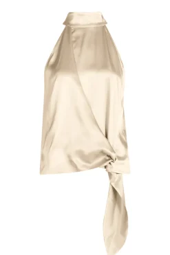 Satin Halter Top London | Beige... | March23 | Little Soho