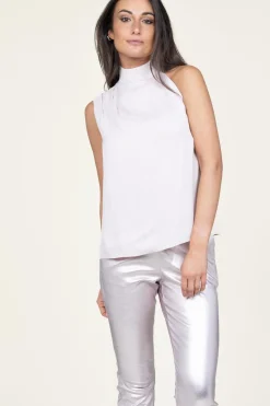 Satin Halter Top Tora | Pink... | Ibana | Little Soho