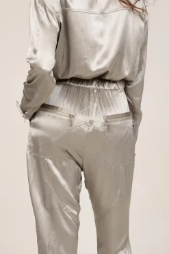 Satin Jumpsuit Silim | Green... | Mes Demoiselles | Little Soho