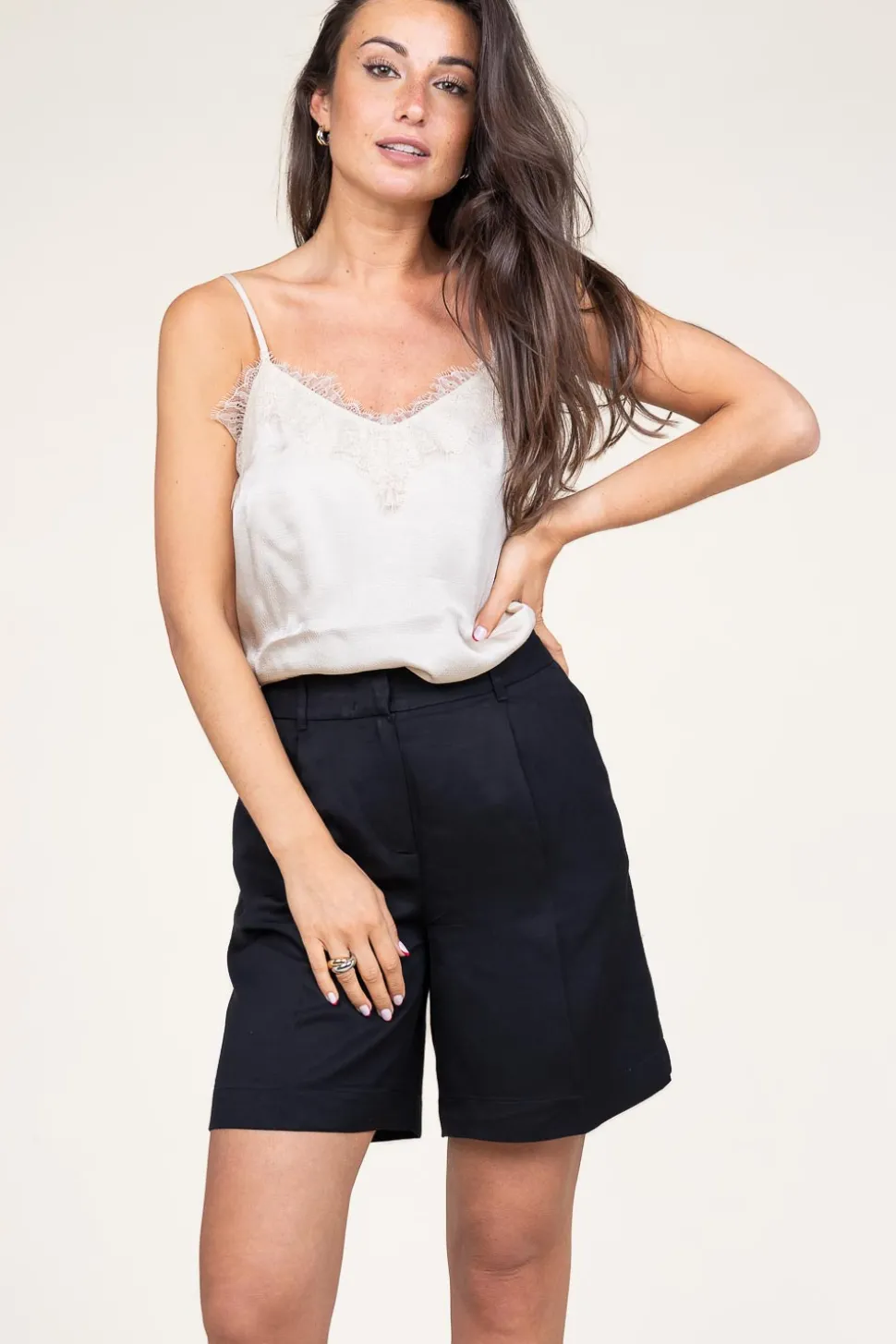 Satin Look Top Noma | Natural... | Second Female | Little Soho