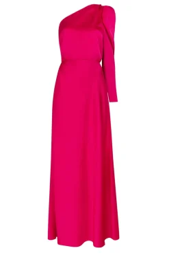 Satin One-Shoulder Dress Penrith | Pink... | Dante 6 | Little Soho