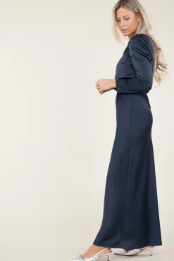 Satin One-Shoulder Dress Penrith | Blue... | Dante 6 | Little Soho