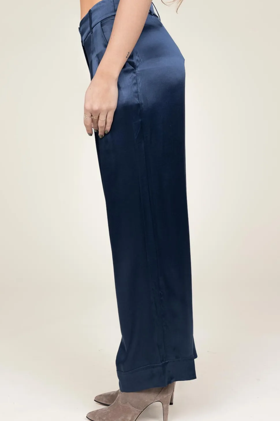 Satin Pants San Remo | Blue... | Greek Archaic Kori | Little Soho