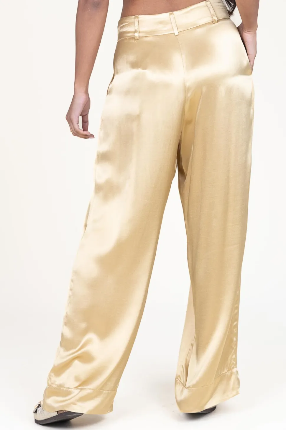 Satin Pants San Remo | Gold... | Greek Archaic Kori | Little Soho