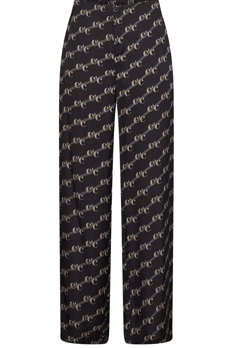 Satin Pants With Logo Line | Black... | Co'Couture | Little Soho