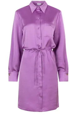 Satin Stretch Dress Nicola | Pink... | Dante 6 | Little Soho