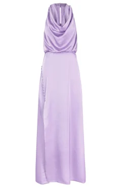 Satin Stretch Maxi Dress Marryme | Purple... | Dante 6 | Little Soho