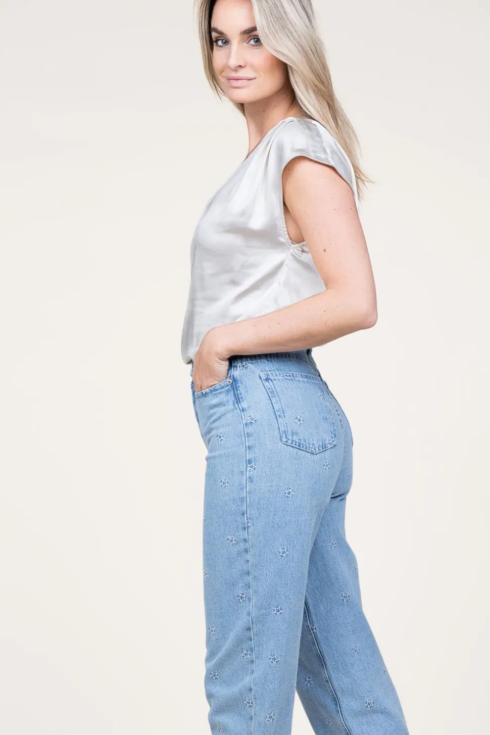 Satin Stretch Top Luiza | Green... | Dante 6 | Little Soho
