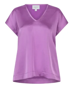 Satin Stretch Top Luiza | Purple... | Dante 6 | Little Soho