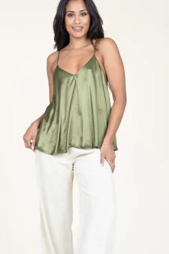 Satin Top Andelusia | Green... | Greek Archaic Kori | Little Soho
