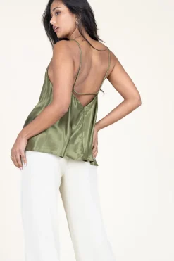 Satin Top Andelusia | Green... | Greek Archaic Kori | Little Soho