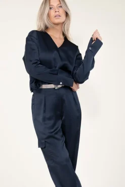 Satin Top Bodil | Blue... | Dante 6 | Little Soho