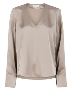 Satin Top Bodil | Taupe... | Dante 6 | Little Soho