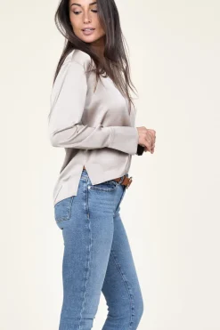 Satin Top Bodil | Taupe... | Dante 6 | Little Soho