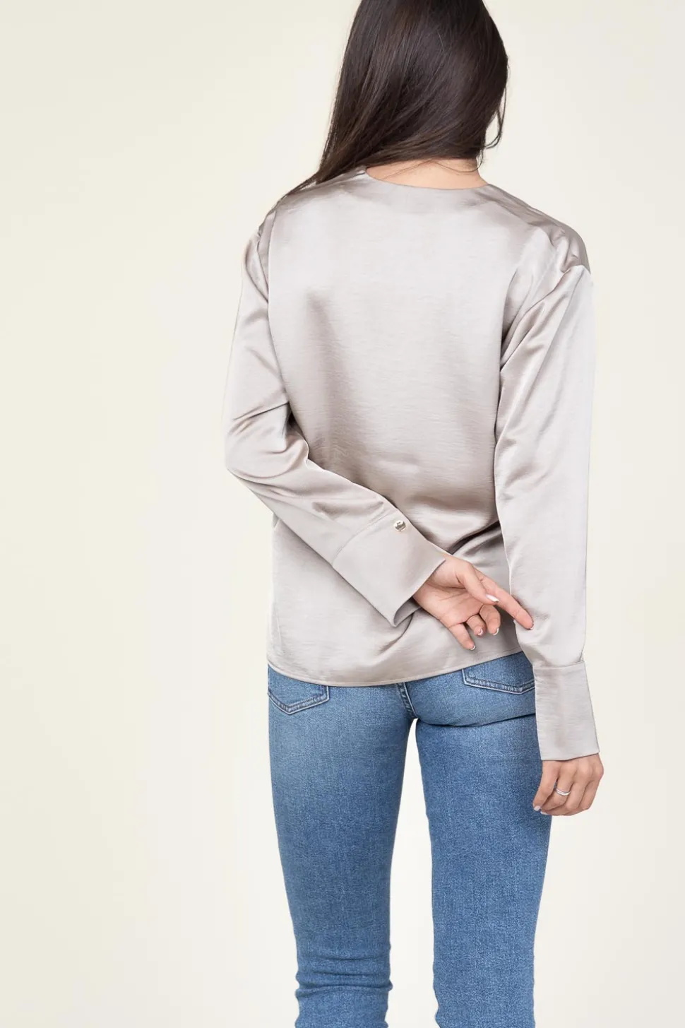 Satin Top Bodil | Taupe... | Dante 6 | Little Soho
