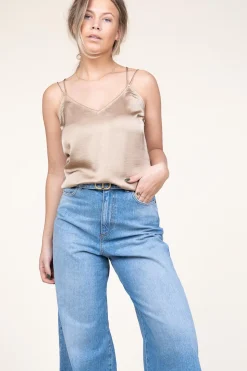 Satin Top Obu | Beige... | Dante 6 | Little Soho