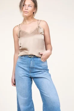 Satin Top Obu | Beige... | Dante 6 | Little Soho