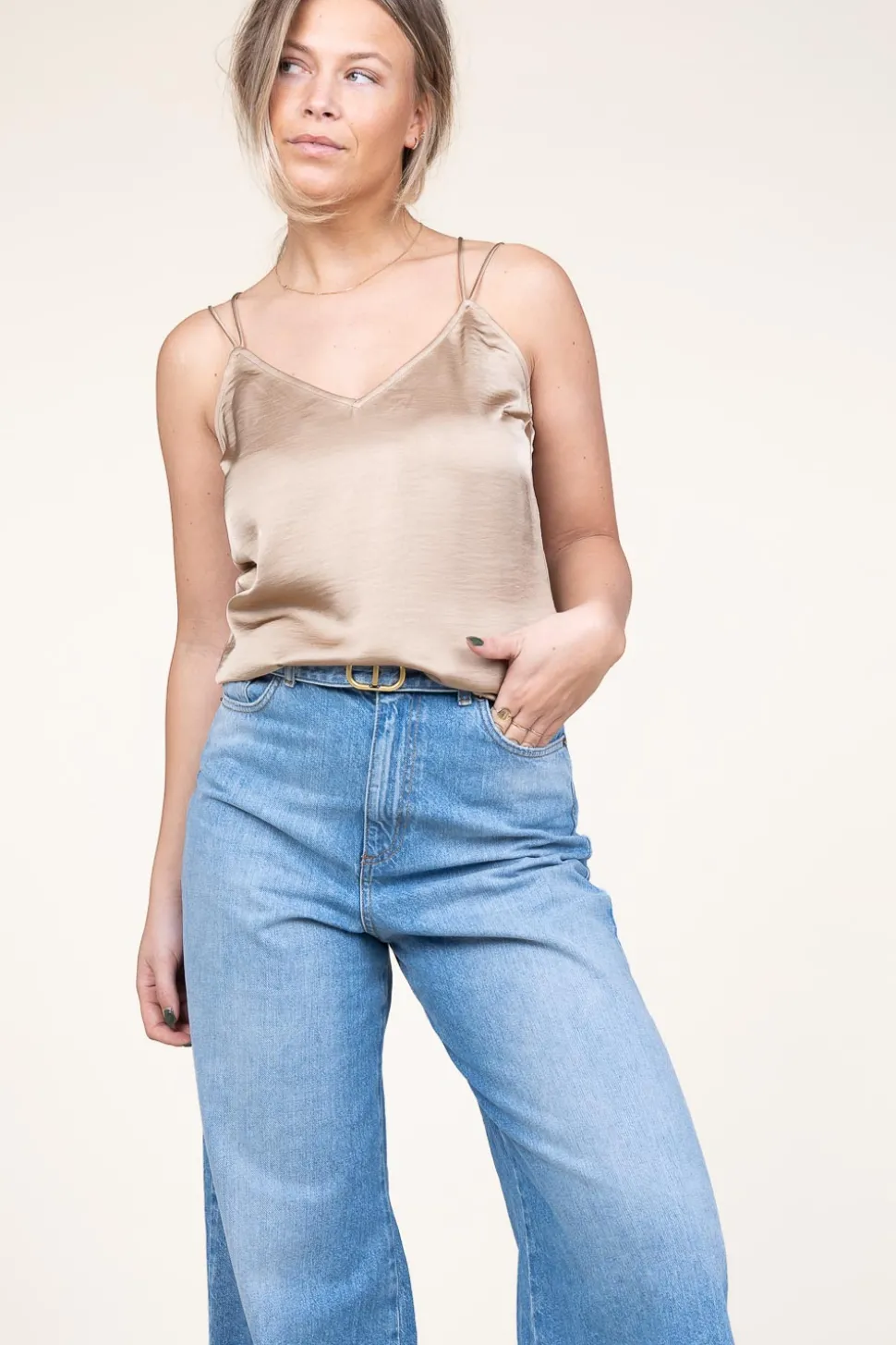 Satin Top Obu | Beige... | Dante 6 | Little Soho