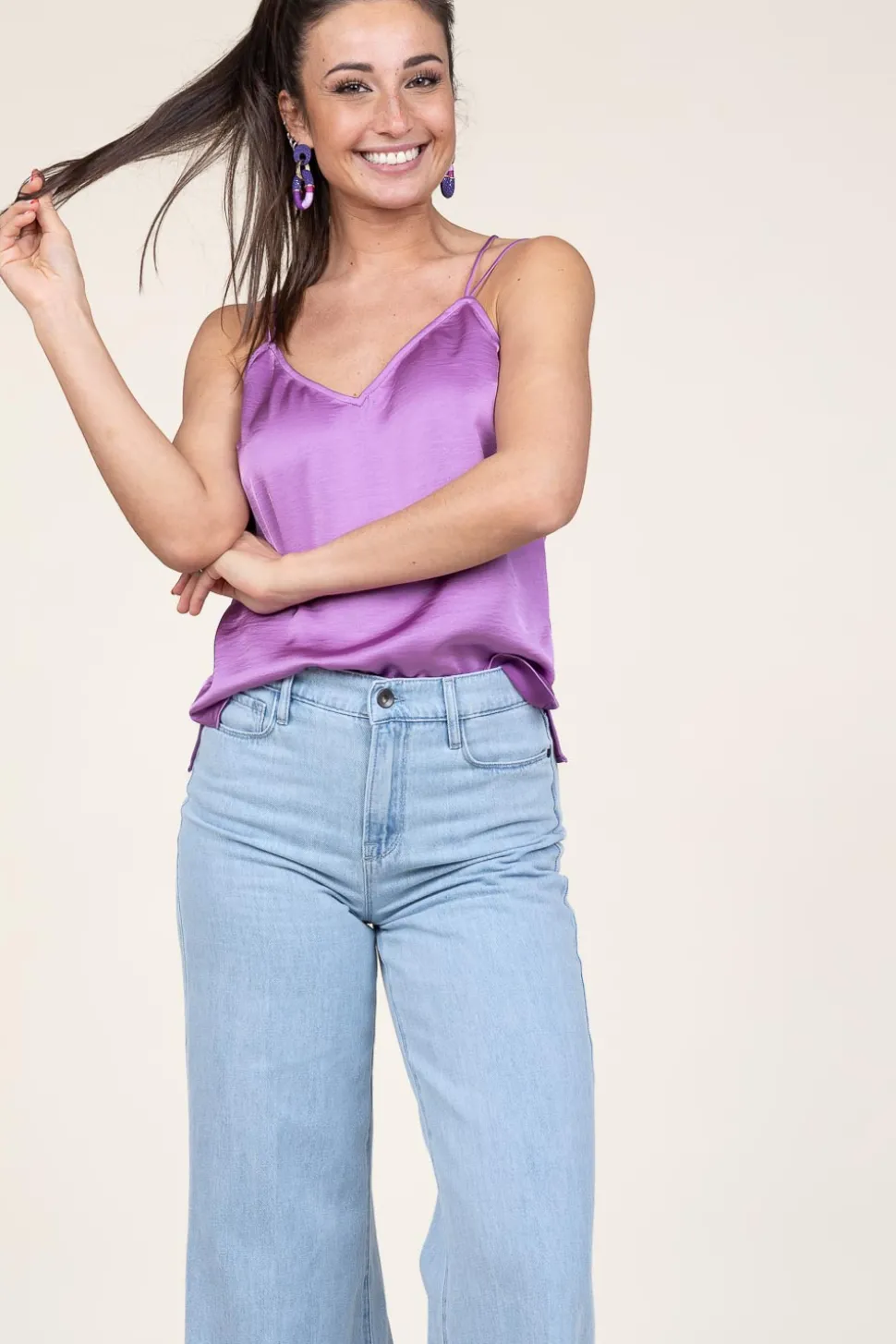 Satin Top Obu | Purple... | Dante 6 | Little Soho