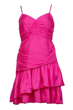 Satin Viscose Dress Cordoue | Pink... | Suncoo | Little Soho