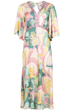Satin Viscose Print Dress Salinas | Pink... | Louizon | Little Soho