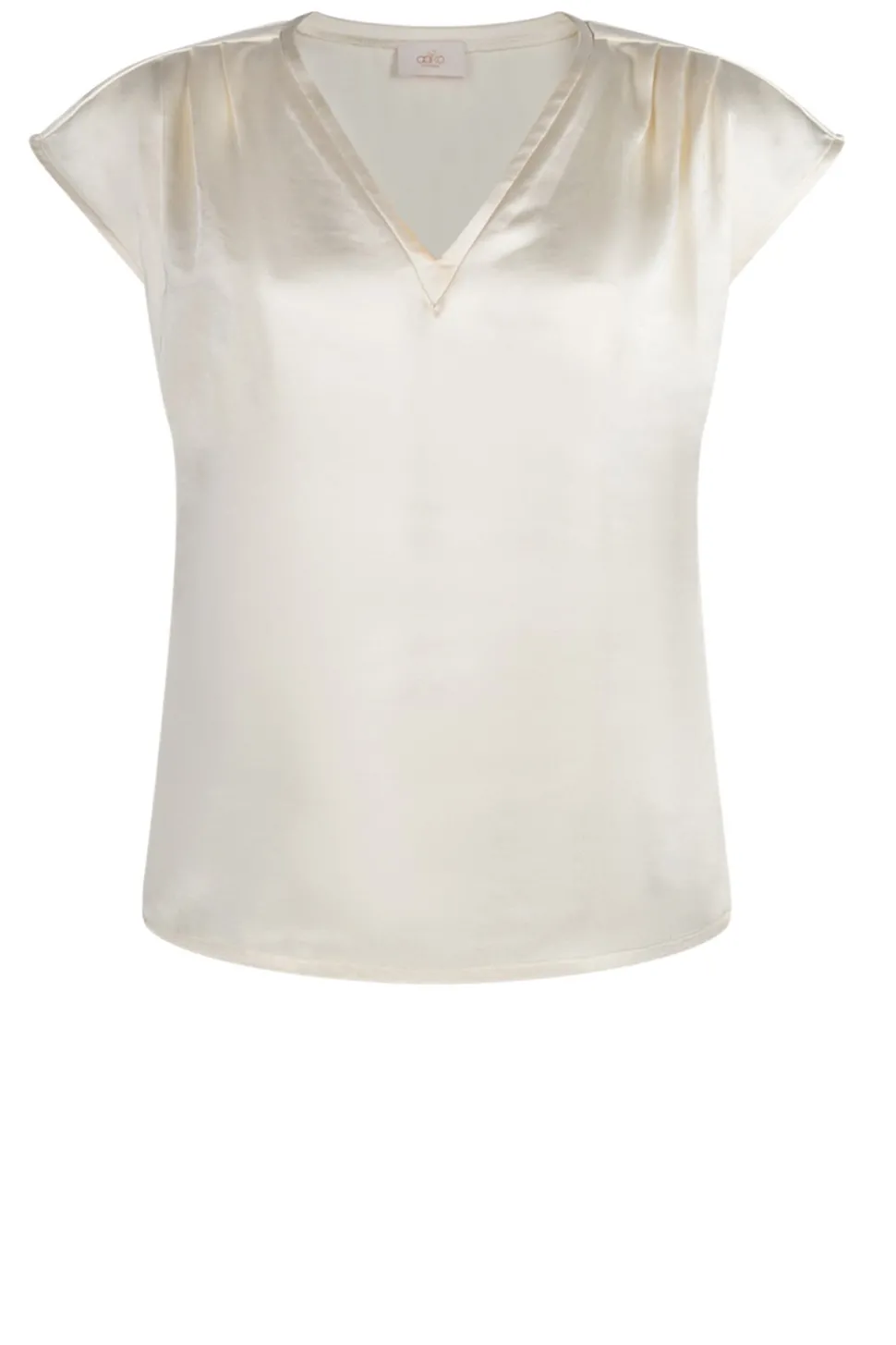Satin V-Neck Top Oriana | White... | Aaiko | Little Soho