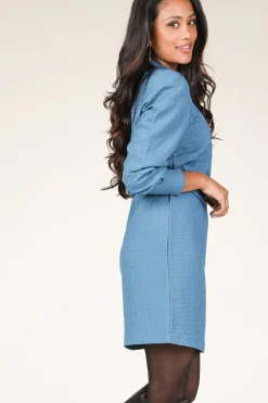Seersucker Dress Aya | Blue... | Dante 6 | Little Soho