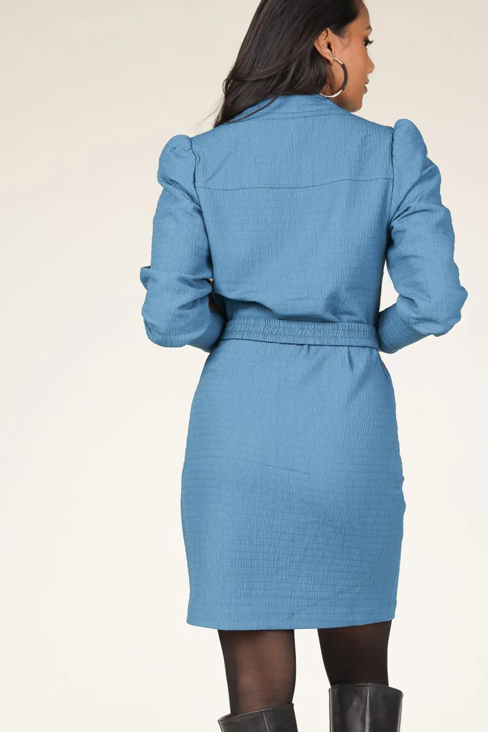 Seersucker Dress Aya | Blue... | Dante 6 | Little Soho
