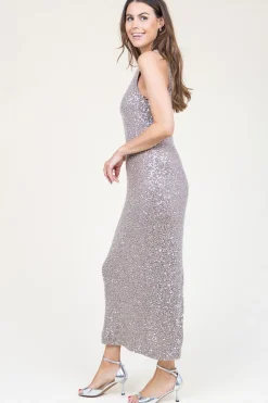 Sequins Maxi Dress Dazzling | Metallic... | Second Female | Little Soho