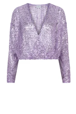 Sequin Wrap Top Crazyabout | Purple... | Dante 6 | Little Soho