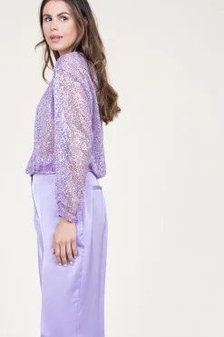 Sequin Wrap Top Crazyabout | Purple... | Dante 6 | Little Soho