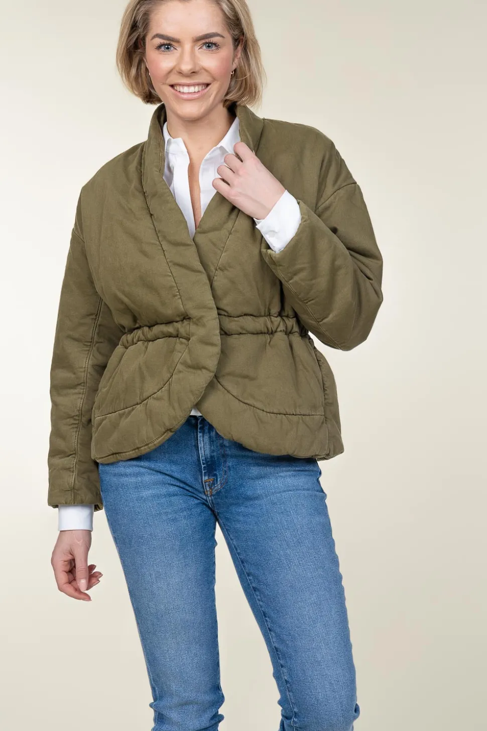 Shawl Neck Jacket Caly | Green... | Ba&Sh | Little Soho
