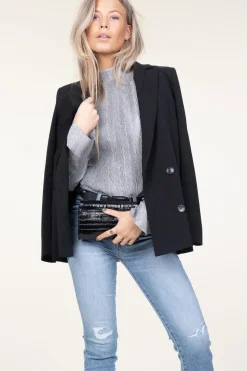 Shiny Jacquard Top Liz | Silver... | Dante 6 | Little Soho