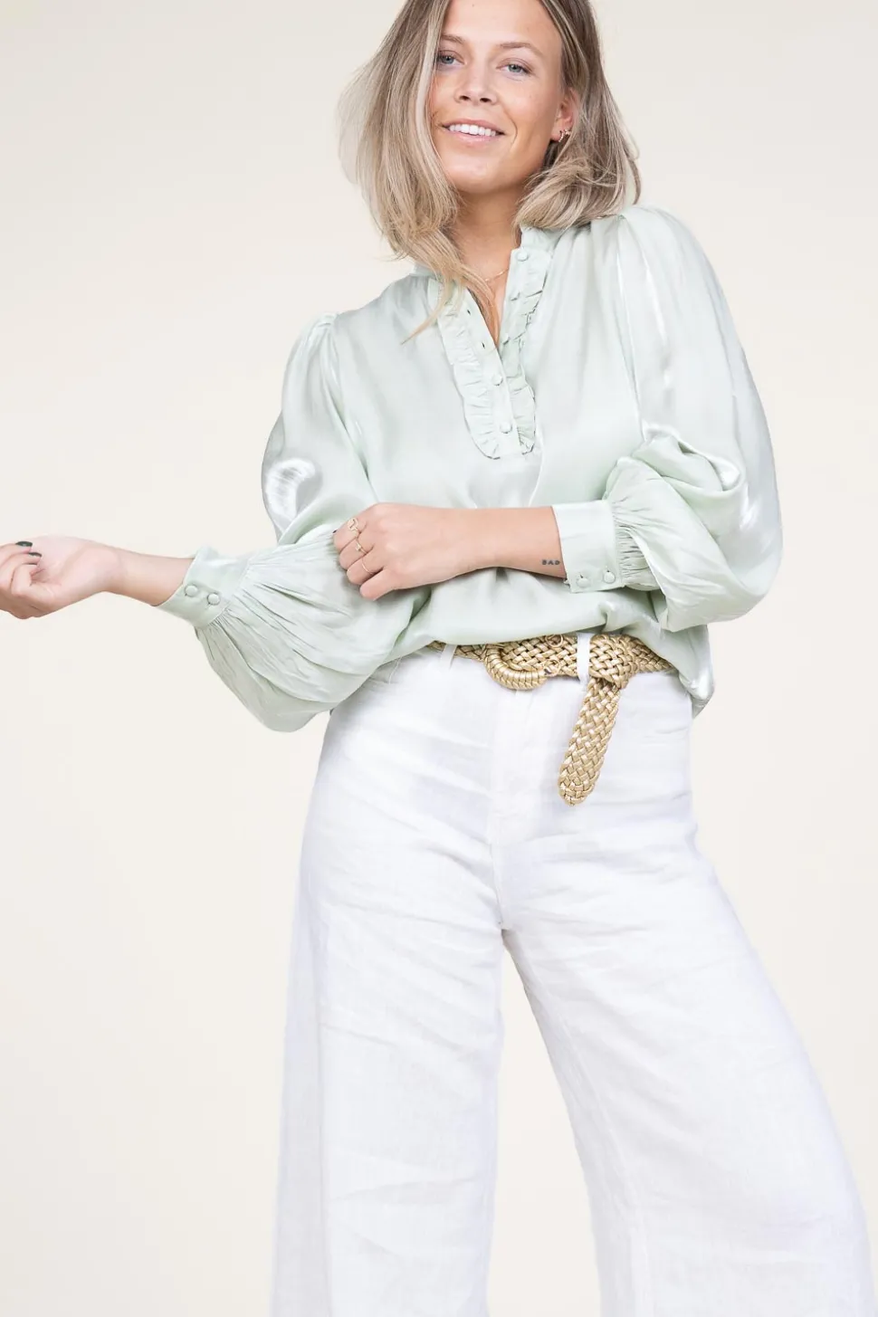 Shiny Top Tamari | Green... | Aaiko | Little Soho