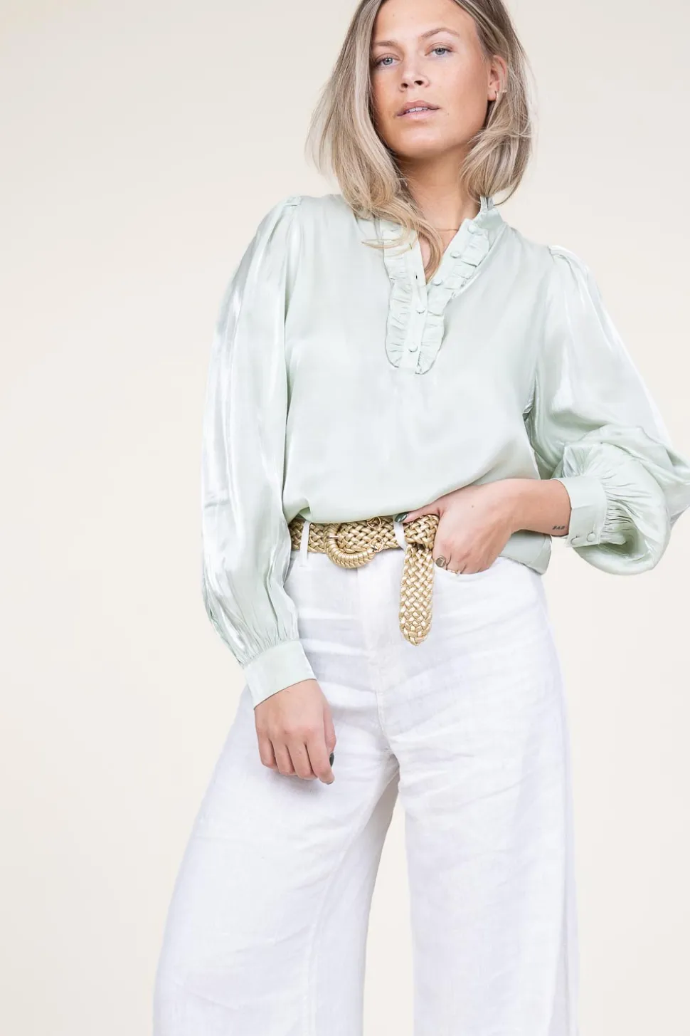 Shiny Top Tamari | Green... | Aaiko | Little Soho