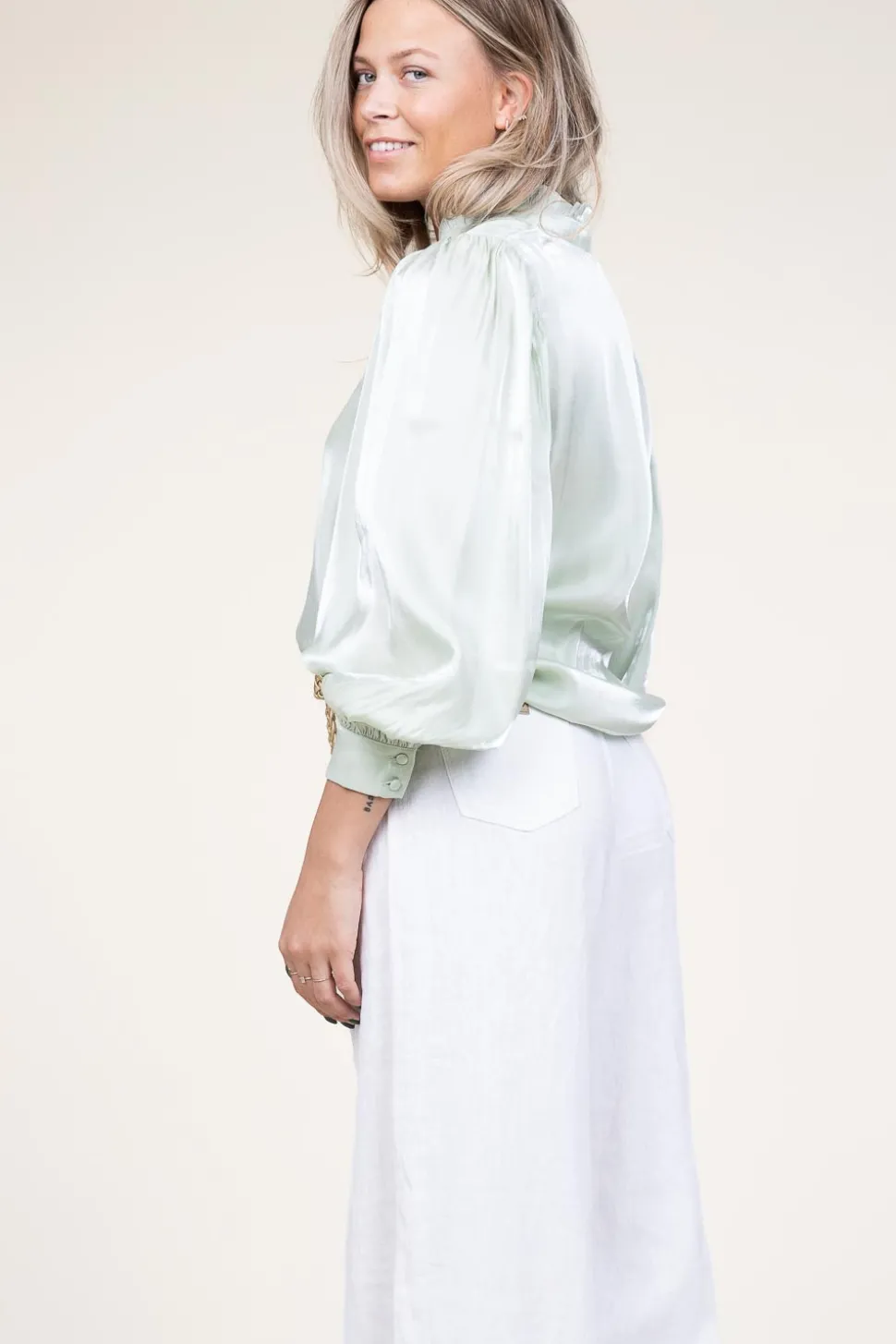 Shiny Top Tamari | Green... | Aaiko | Little Soho