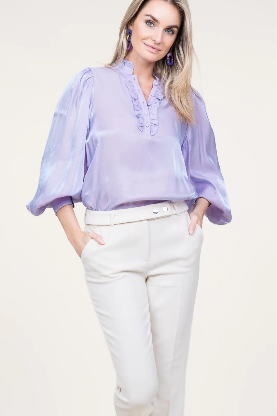 Shiny Top Tamari | Purple... | Aaiko | Little Soho