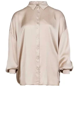 Shiny Viscose Blouse Geo | Beige... | Kocca | Little Soho