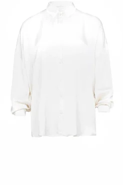 Shiny Viscose Blouse Geo | White... | Kocca | Little Soho