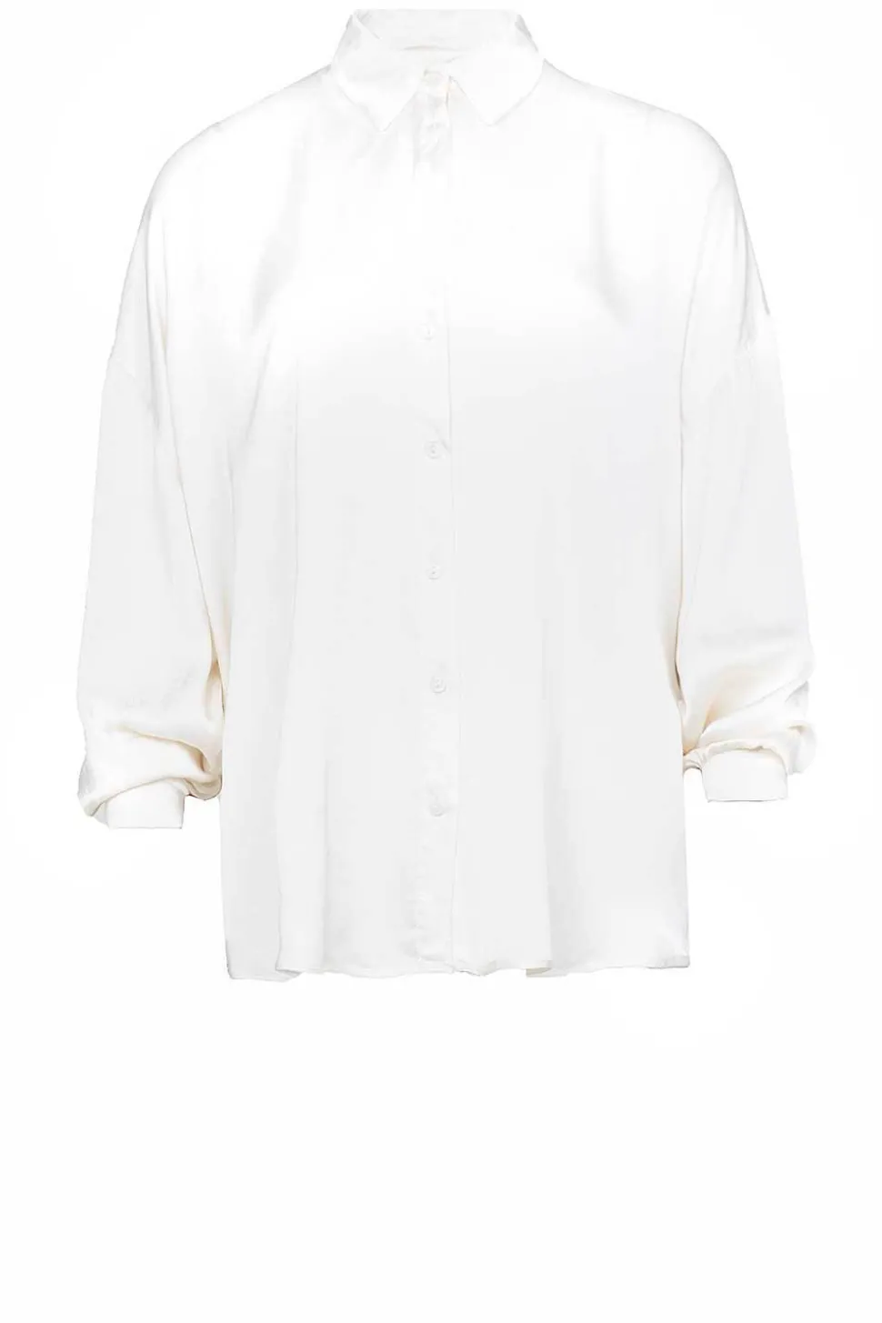 Shiny Viscose Blouse Geo | White... | Kocca | Little Soho