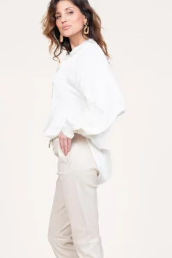 Shiny Viscose Blouse Geo | White... | Kocca | Little Soho